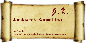 Jandaurek Karmelina névjegykártya
